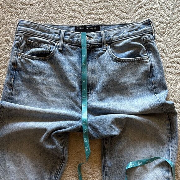 VERONICA BEARD CARLY KICK-FLARE JEAN IN PEBBLE STONE size 30 - Picture 13 of 17
